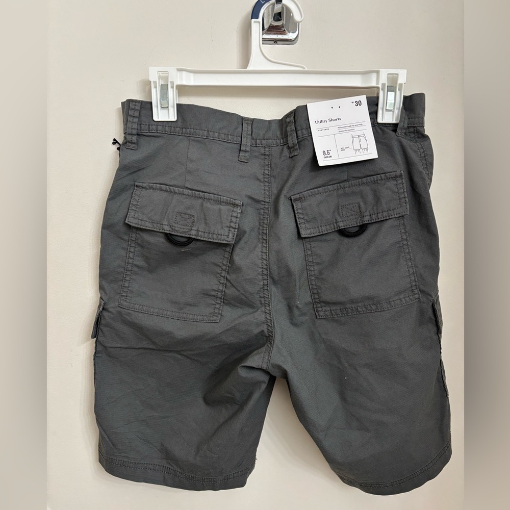 Gray Utility Shorts - Picture 3 of 6